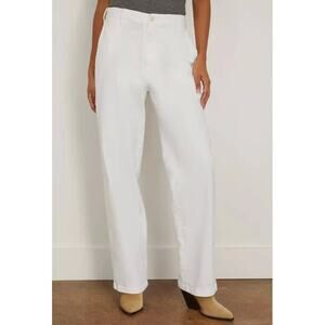 Nili Lotan Eliot Boy Pant in White Size 6 Retail $396